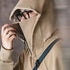 American High Street Zipper Mask Hoodie for men with stand collar and sleek design.